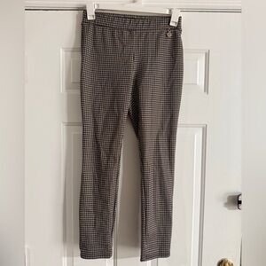 Tommy Hilfiger Black and Brown Houndstooth Pants
